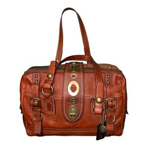 Vintage COACH 1941 Lily 65th Anniversary Satchel Shoulder Bag Whiskey Color
